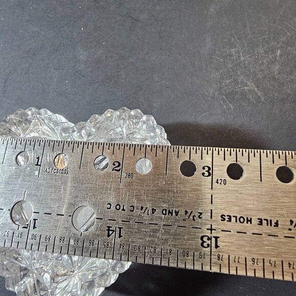 Vintage Hofbauer Leaded Glass Crystal Heart Trinket Jewelry Box 2.5 inch - Picture 8 of 9